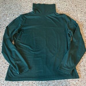 Lands' End Forest Green Shaped Fit Turtleneck